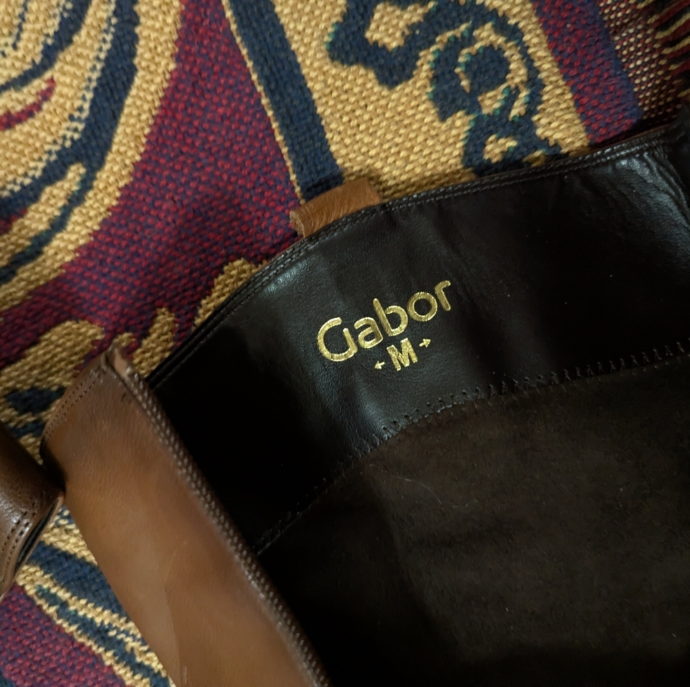 Gabor Leather Saddle Long Leg Riding Boot - Picture 7 of 9
